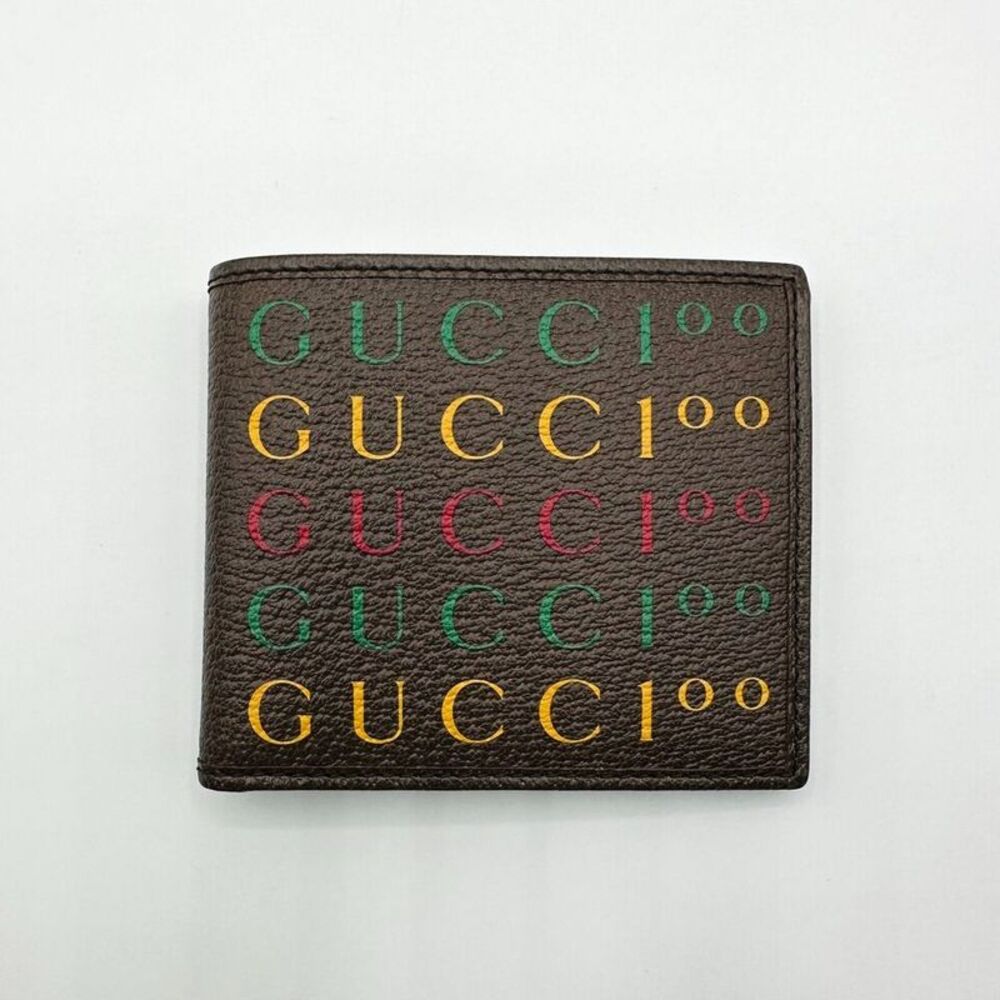 Gucci 100 Centennial Men's Brown Leather Bifold Wallet - Picture 2 of 8